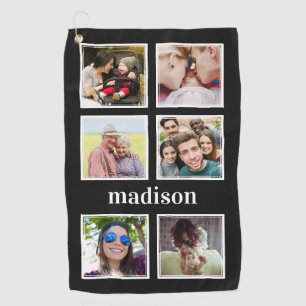 YOUR photos, name & colour golf towel