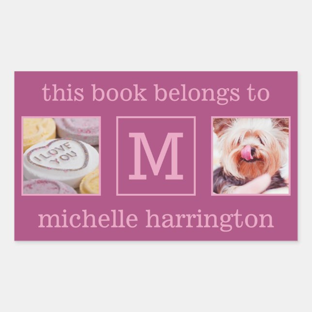 YOUR PHOTOS, NAME & MONOGRAM stickers (Front)