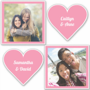 YOUR photos & names LOVE stickers