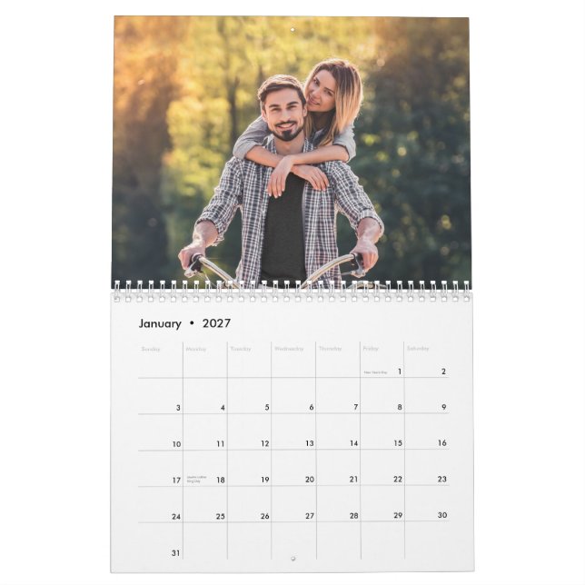 Your Photos on Every Page Calendar (Jan 2027)