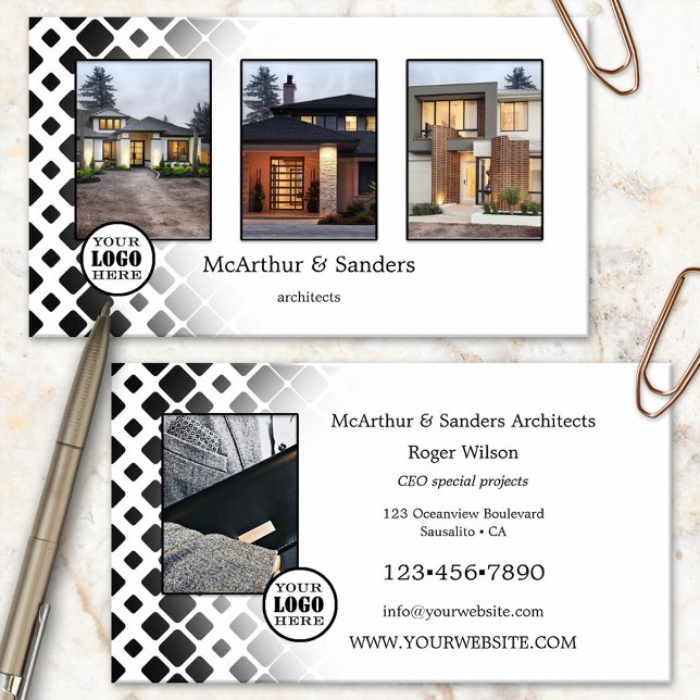 Your Photos Portfolio Logo Architect Business Card (Creator Uploaded)