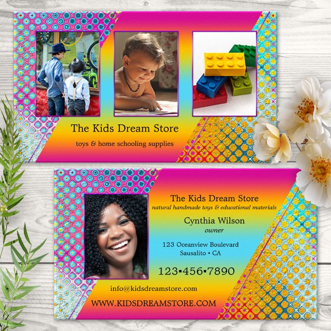 Your Photos Portfolio Toys Store  Business Card (Creator Uploaded)