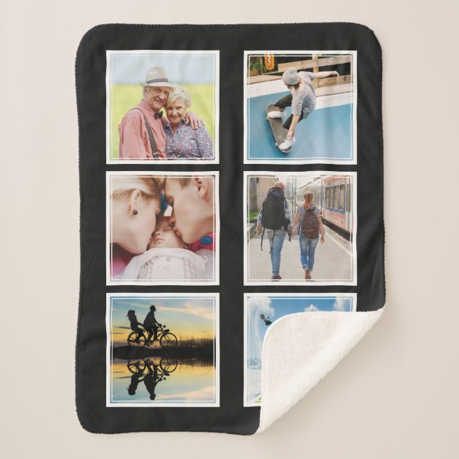 YOUR PHOTOS, TEXT & COLOR fleece blankets (Front)