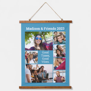 YOUR Photos, Text & Color Hanging Tapestry
