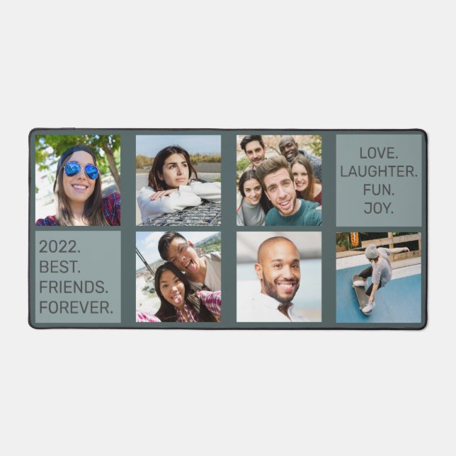 YOUR Photos, Text & Colour Desk Mat (Front)