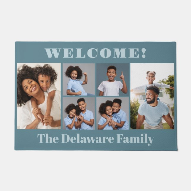 YOUR Photos, Text & Colour Doormat (Front)