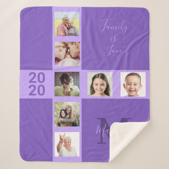 YOUR photos & text custom blanket (Front)