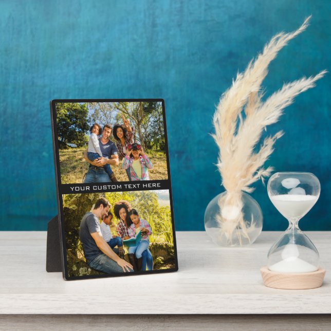 YOUR PHOTOS & TEXT custom plaque (Side)