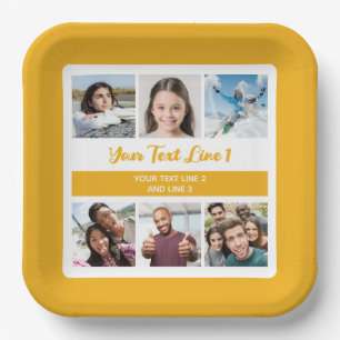 YOUR Photos & Text Paper Plate