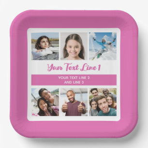 YOUR Photos & Text Paper Plates