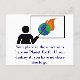 Your Place In The Universe - Climate Change Quote  Postcard