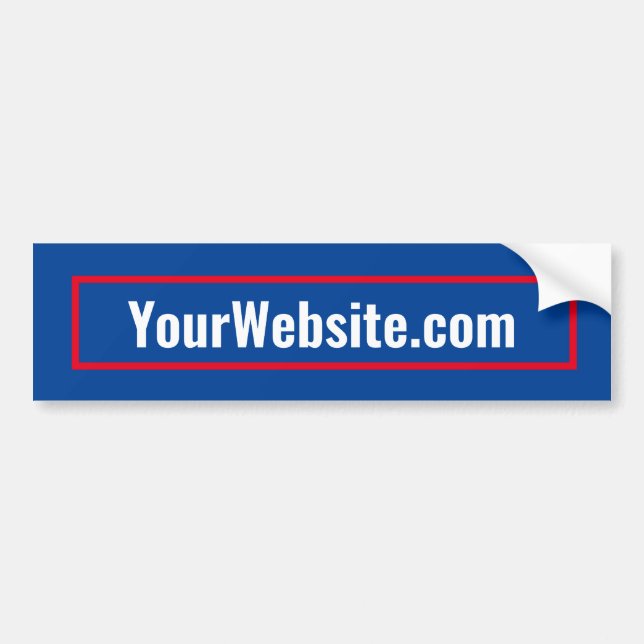 Your political website, blue bumper sticker (Front)