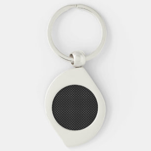 Your Polka Dots Colour on Black Click Customise Key Ring