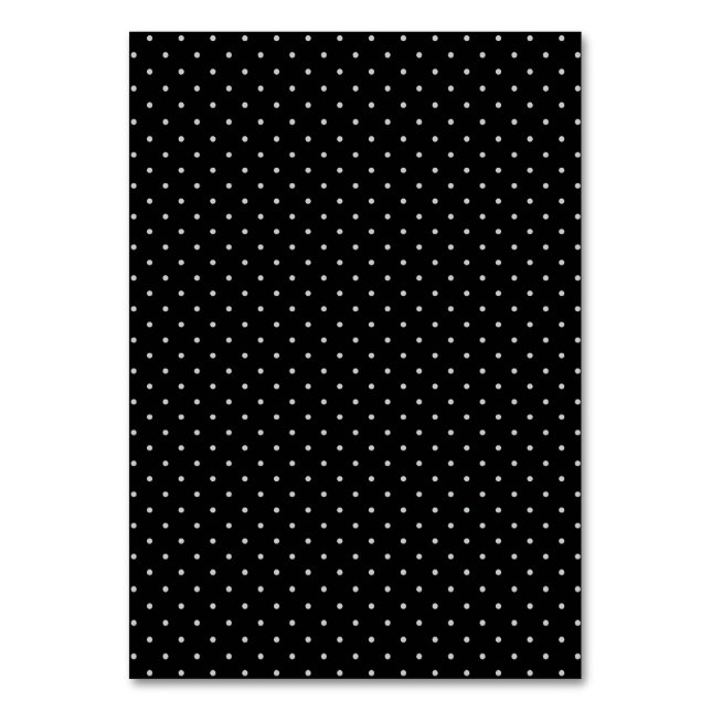 Your Polka Dots Colour on Black Click Customise Table Number (Front)