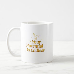 Your Potential Is Endless Dove Gold Motivation Coffee Mug
