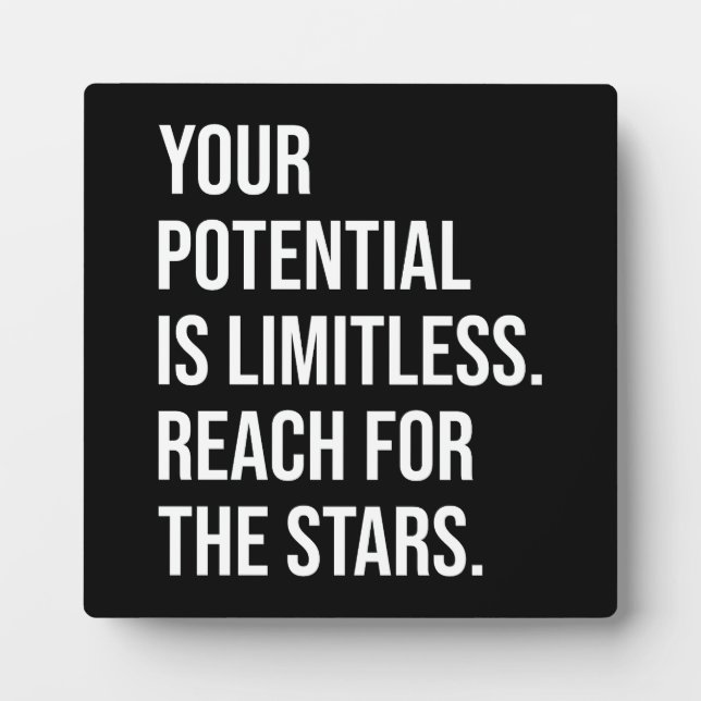 Your Potential Is Limitless - Motivational Plaque (Front)