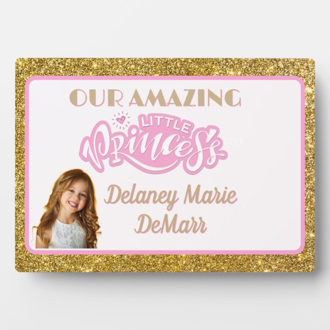 Your Princess! Fun photo tabletop plaque (Front)