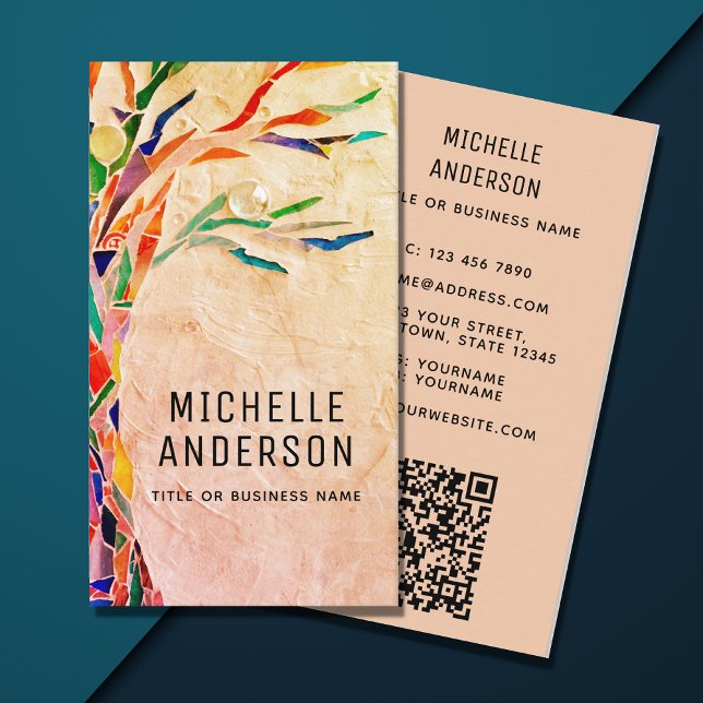 Your Profession QR Code Terracotta Business Card (Creator Uploaded)