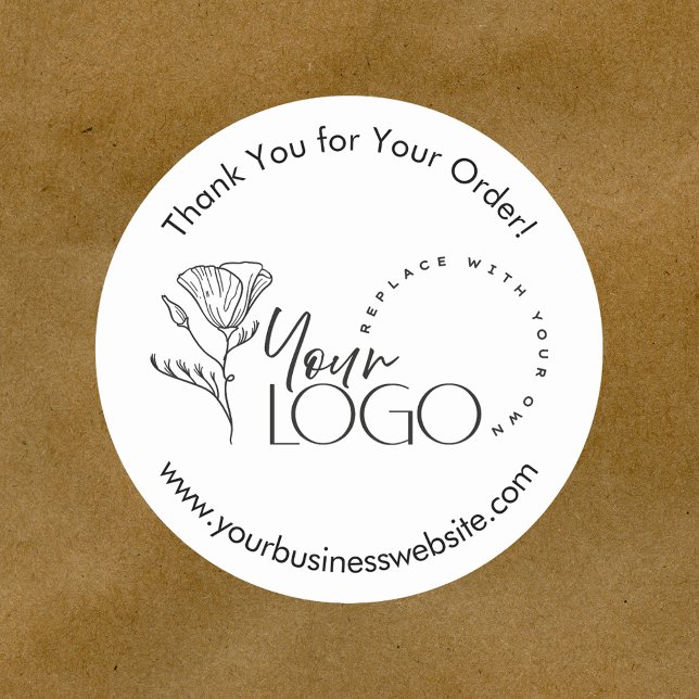 Your Promotional Business Logo Corporate Giveaway Classic Round Sticker (Creator Uploaded)