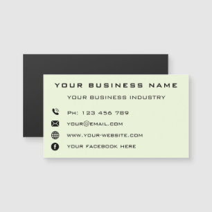 Your Promotional Magnetic Business Card Example