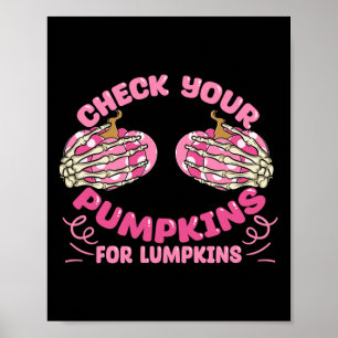 Your Pumpkins Breast Cancer Awareness Halloween Poster