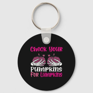 Your Pumpkins Breast Cancer Awareness Halloween Wo Key Ring