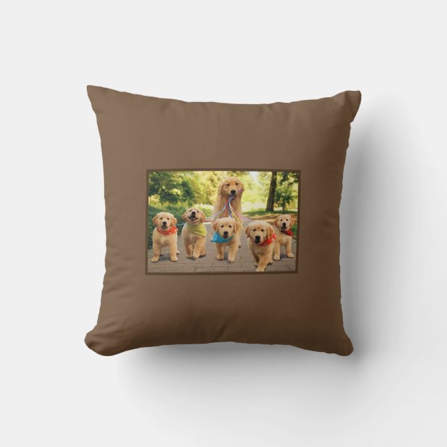 Your puppy photo throw pillow (Front)