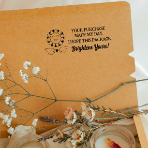 Your Purchase Made My Day, Packaging  Rubber Stamp