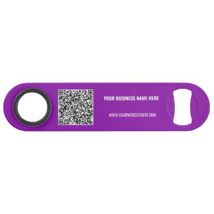 Your QR Code and Custom Text Business Bar Key
