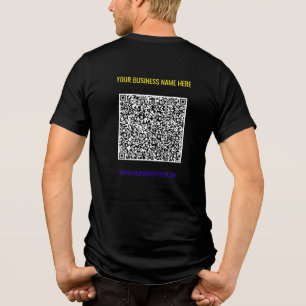Your QR Code and Custom Text Business Choose Colou Tri-Blend Shirt