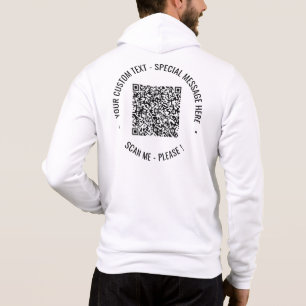 Your QR Code and Custom Text Business Hoodie
