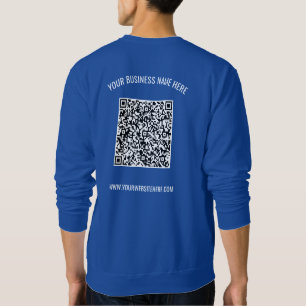 Your QR Code and Custom Text Business Sweatshirt
