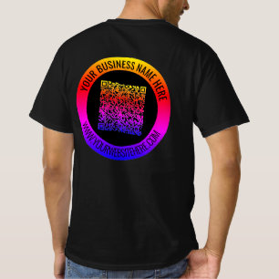 Your QR Code and Custom Text Business T-Shirt