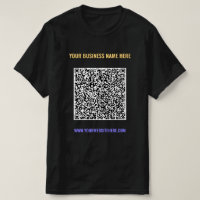 Your QR Code and Custom Text Business T-Shirt