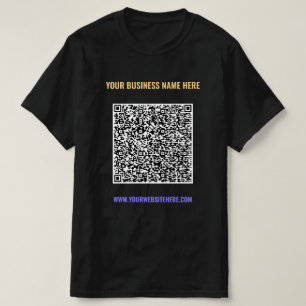 Your QR Code and Custom Text Business T-Shirt