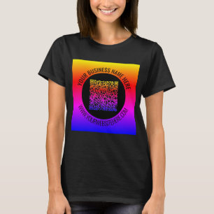 Your QR Code and Custom Text Business T-Shirt Gift