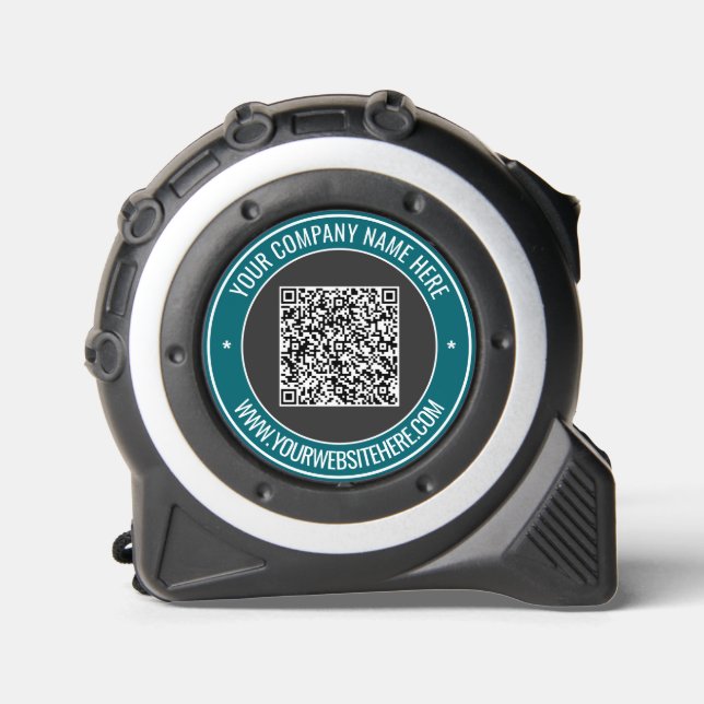 Your QR Code and Custom Text Business Tape Measure 1 (Front)
