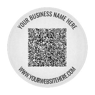 Your QR Code and Custom Text Cutting Board