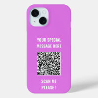 Your QR Code and Custom Text iPhone Case