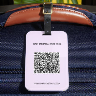 Your QR Code and Custom Text Luggage Tag Example