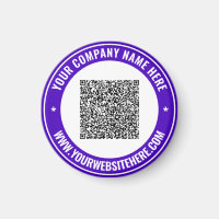 Your QR Code and Custom Text Magnet Choose Colours