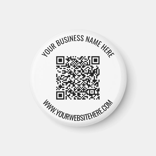 Your QR Code and Custom Text Magnet Gift (Front)