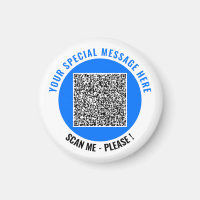 Your QR Code and Custom Text Magnets Choose Colour