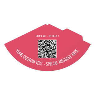 Your QR Code and Custom Text Party Hat Template
