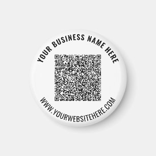 Your QR Code and Custom Text Personalised Magnet