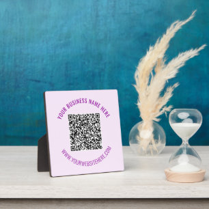 Your QR Code and Custom Text Personalised Plaque