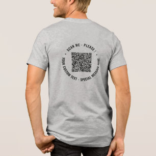 Your QR Code and Custom Text Personalised Template Tri-Blend Shirt