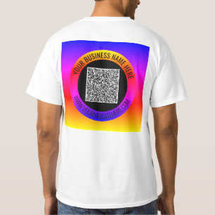 Your QR Code and Custom Text Personalized T-Shirt