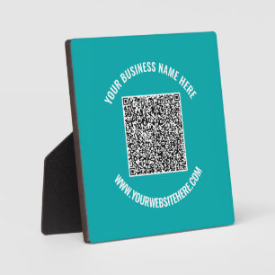 Your QR Code and Custom Text Plaque Choose Colour