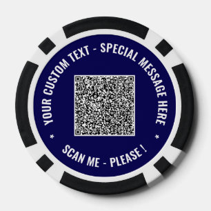 Your QR Code and Custom Text Poker Chips Template
